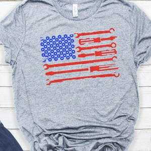 Distressed US Mechanic Flag svg File // Wrench Flag Svg // Mechani Shirt // Mechanic Svg // US Mechanic Svg // Distressed US Flag Svg imagen 2