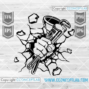 Smash Fist Punch Plumber | Plumber Svg | Plumber Shirt | Fist Svg | Plumber Png | Repair Svg | Plumber Cutfile | Repair png |Plumber Dad svg