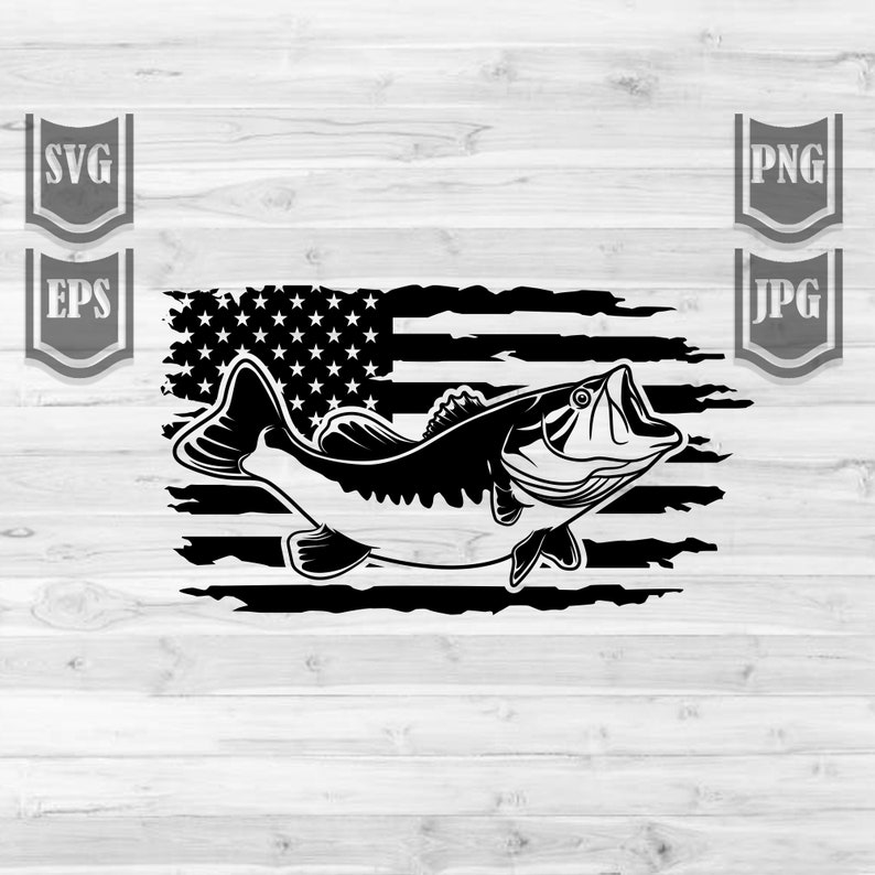 Free Free 104 Bass Fishing Flag Svg SVG PNG EPS DXF File