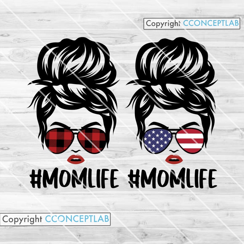 Download MomLife Bun Hair Svg File Mom Life Svg Bun Hair Svg | Etsy