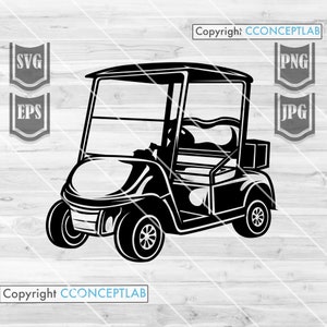 Samochód golfowy svg | Golfer Dad Cutfile | Szablon sportów rekreacyjnych | Clipart wózka plażowego | Koszulka golfowa png | Pomysł na prezent na dzień ojca | Pojazd dxf