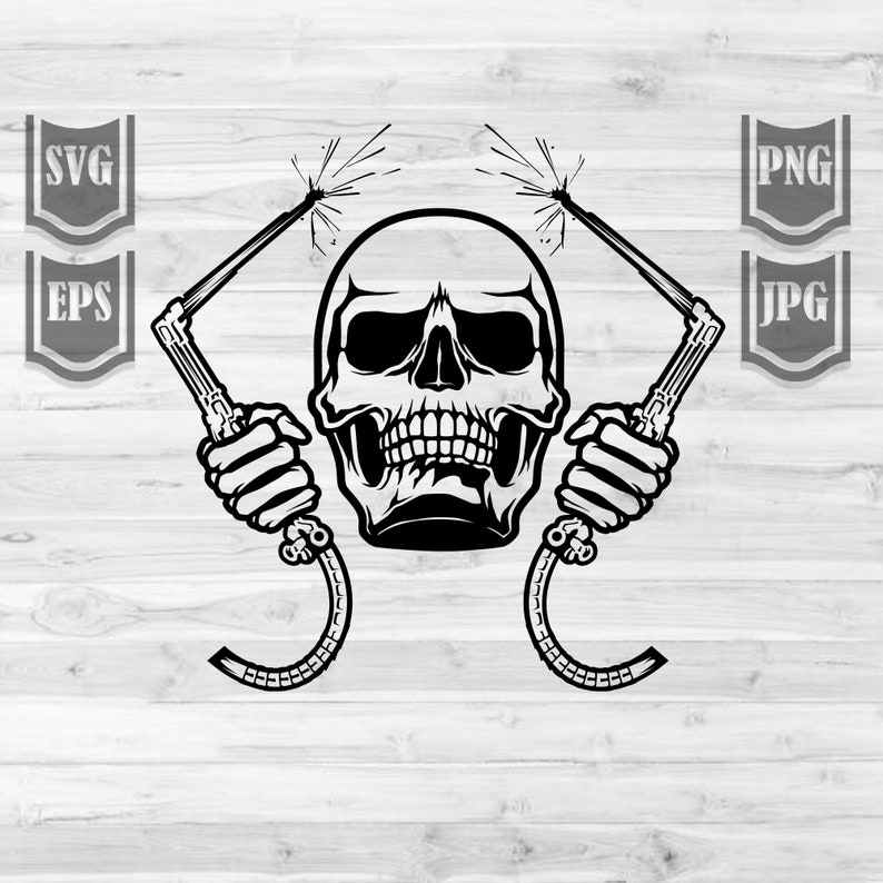 Skull Welder Svg File Welder Shirt Welder Skull Clipart | Etsy