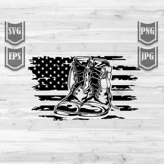 Download Military Combat Boots Svg Cutting Files