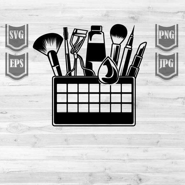 Beauty Cosmetics Svg File || make Up kit Svg || make up Cosmetics || Girl Essential svg || Make Up svg || beauty make up || Cutting Files