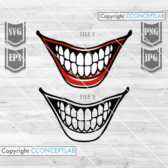 Download Happy Smile Svg File Clown Smile Clipart Joker Smile Svg Etsy