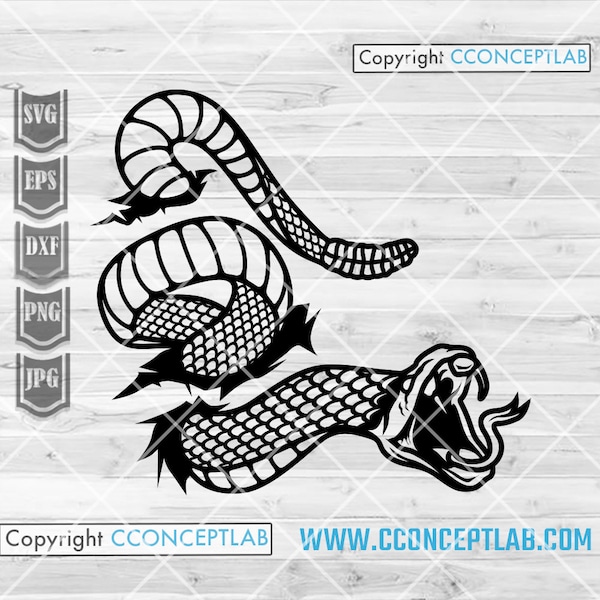 Rattle Snake svg | Venom Clipart | Deadly Viper Stencil | Venomous Fangs dxf | Snake Shirt png | Zoo Crew Keeper Gift Idea | Serpent Cutfile