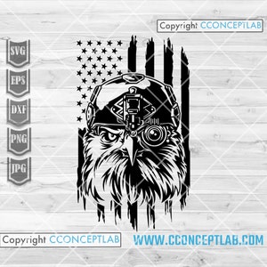 US Patriotic Eagle Military svg | 4th of July Shirt png | Veteran Gift Idea dxf | Soldier Dad Cutfile | Army Navy Stencil | Air Force Pilot