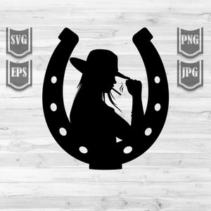 Cowgirl Svg File ||  Horse Girl svg || Horse girl illustration || Cowgirl decals || Cutting Files