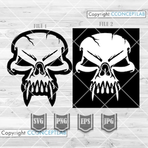 Skull svg, Human Skeletal Head Clipart, Skeleton Cut File, Halloween Custom T-shirt Design png, Man Skull Clipart, Horror Spooky Creepy dxf