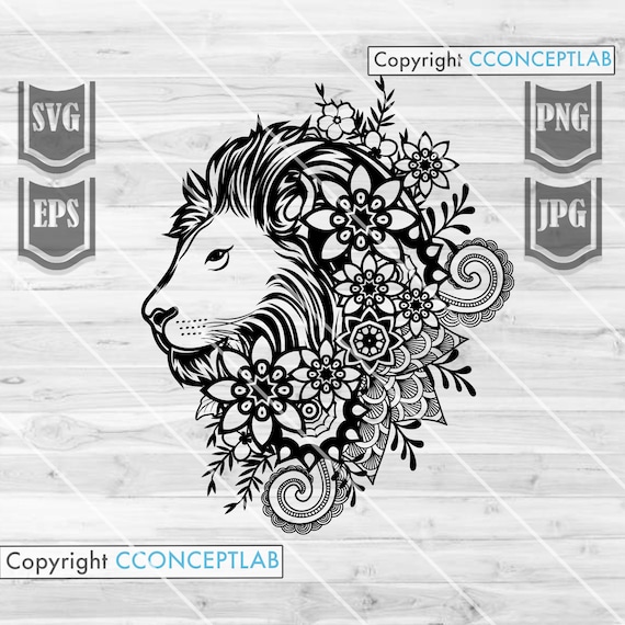 Download Mandala Lion Svg File Lion Svg Lion Shirt Lion Png Etsy