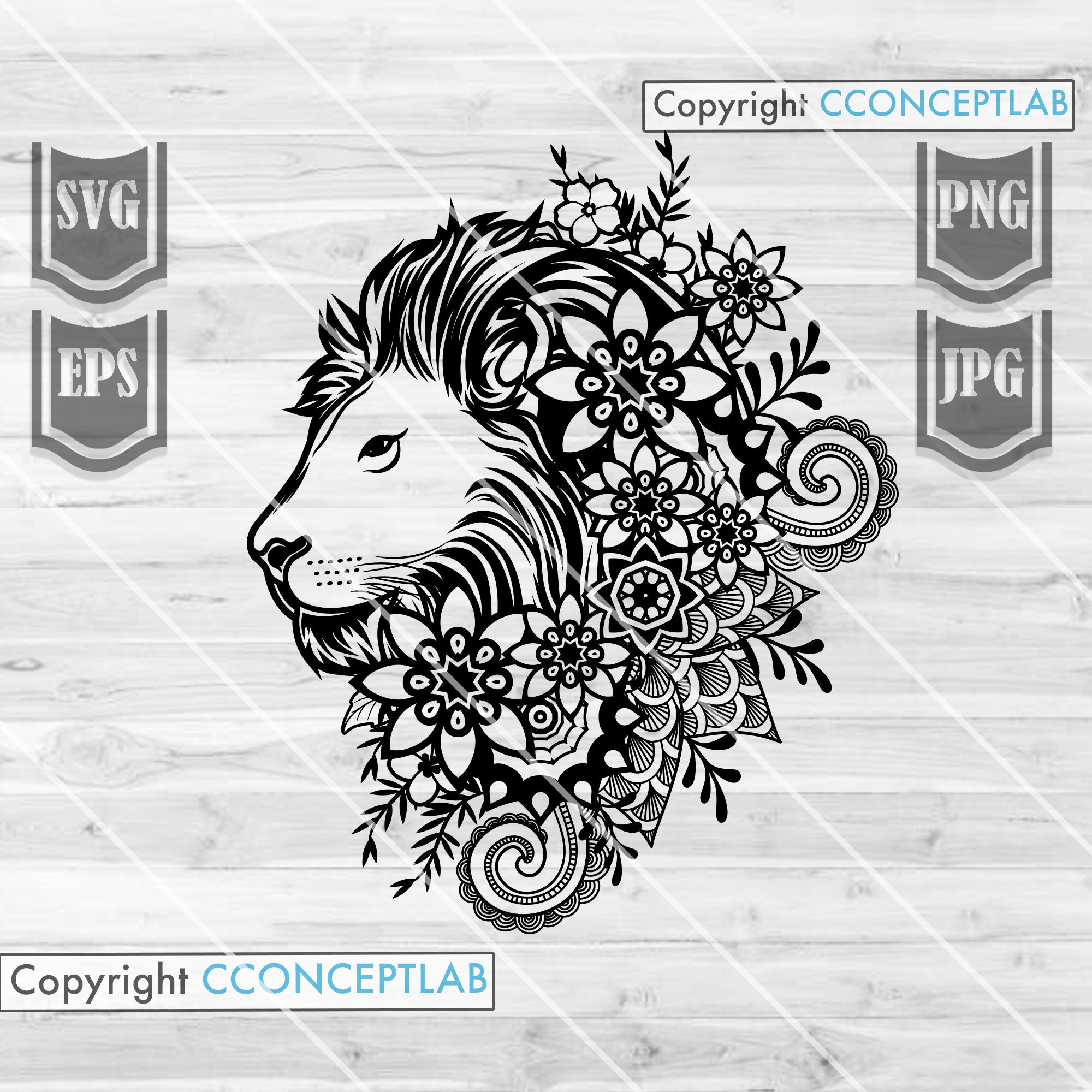 Mandala Lion Svg File Lion Svg Lion Shirt Lion Png - Etsy