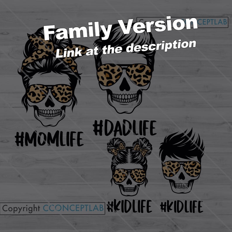 Download Mom Life Kid Life Svg Mom Life svg Leopard Mom Skull Svg | Etsy