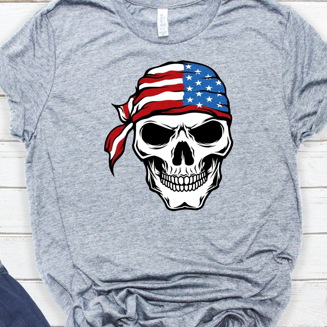 Patriotic Skull Svg File Killer Skull Skull Illustration - Etsy