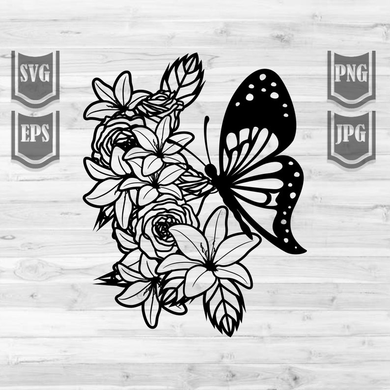 Free Free Flower Butterfly Svg Free 728 SVG PNG EPS DXF File