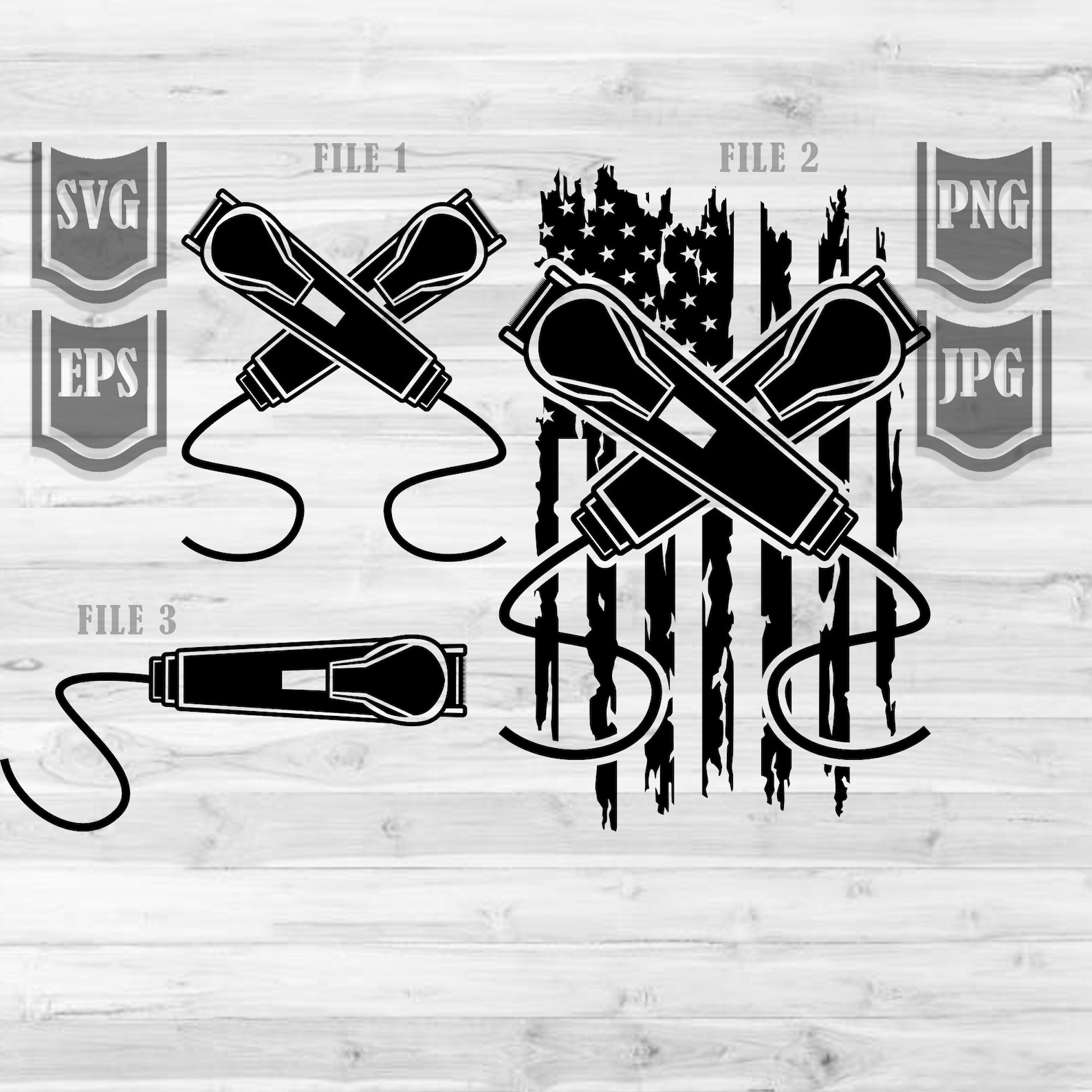 Barber Clippers Svg File Barber Logo Svg Svg Etsy