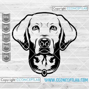 Labrador hond hoofd SVG | Politie honden clipart | Huisdier portret dxf | Doggo minnaar stencil | Pootoverhemd png | Hond moeder cadeau idee| Home Guard-puppy
