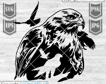 Hawk svg | Hawk Clipart | Hawk Cutfile | Hawk Stencil | Hawk png | Bird svg | Flying Animal svg | Hawk Shirt svg | Hawk Scene svg | Hawk dxf