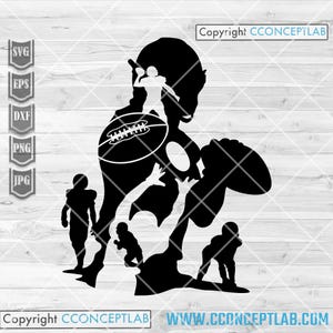 Scène de football svg | Clipart papa sportif | Maillot de gardien de but png | Milieu de terrain Joueur intérieur dxf | Striker Winger Cutfile | Arrière central