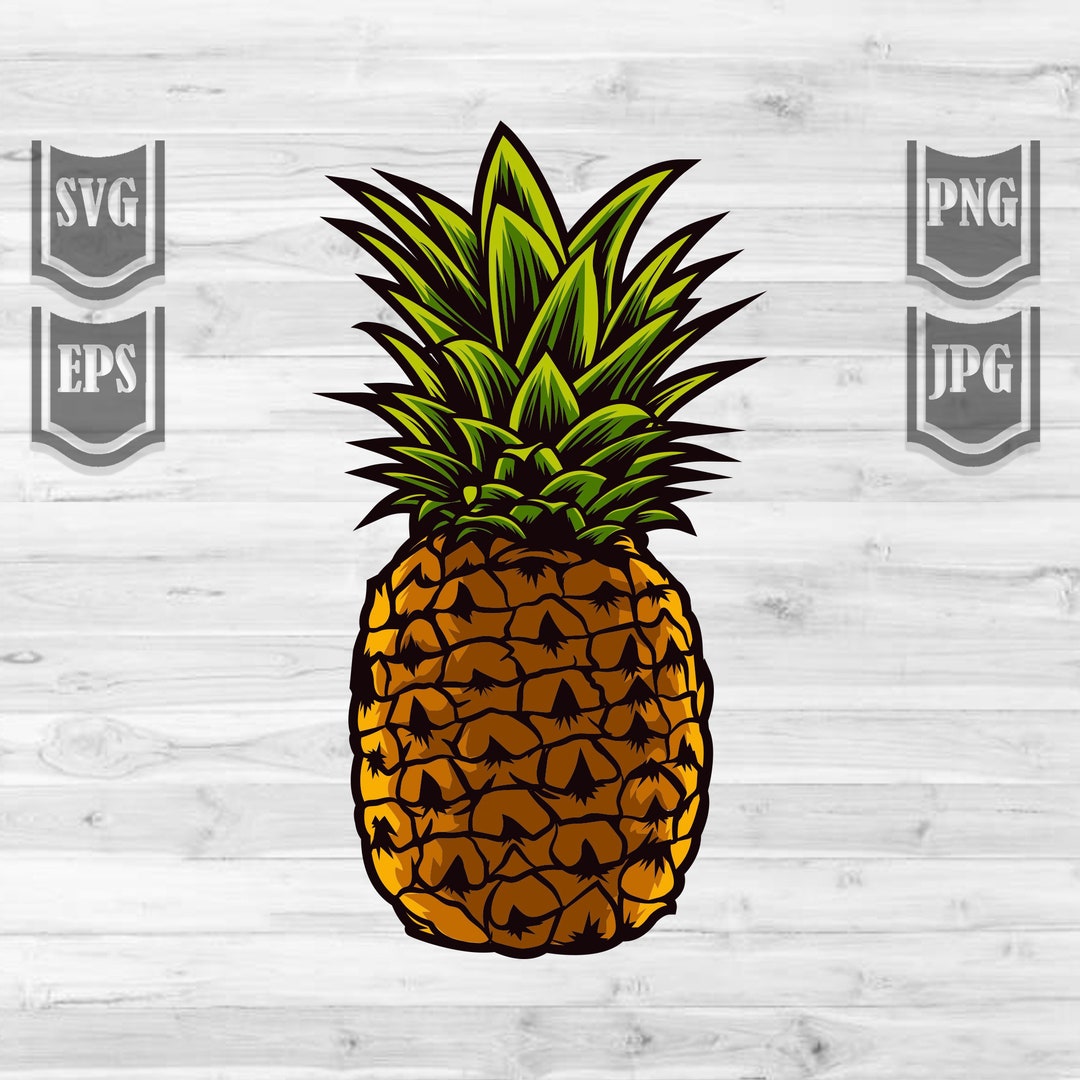 Ilustración de fruta de piña // Archivo Svg // Clipart de piña ...