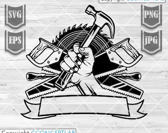 Carpenter Tools svg | Home Builder Shirt Clipart | House Repair Service Monogram | Jigsaw Blade & Hammer Tools Cut File | Pliers Stencil DXF