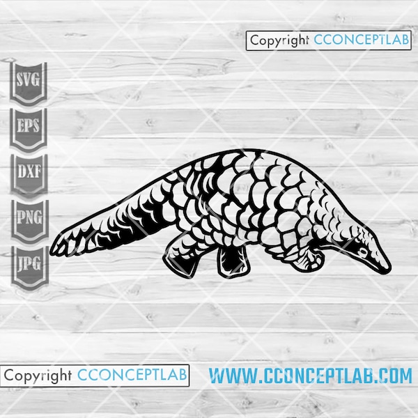 Pangolin svg | Sunda Clipart | Indian Chinese Endangered Specie dxf | Woodland Animal Cutfile | Cute Pangolin Shirt png | Zoo Crew Gift Idea