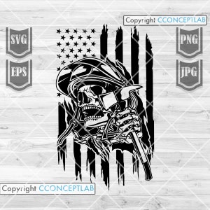 US Fire Fighter Skull svg | Skull svg | Fire fighter svg | US Fireman svg | FireFighter Dad svg | Rescue svg | Fire Fighter Instant Download
