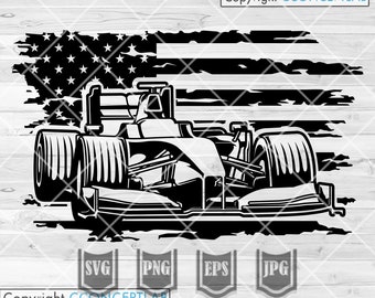 US Racing Car svg | Racer Gift Idea Clipart | Cart Shop Shirt png | Drag Race Tournament dxf | Extreme Sports Cutfile | Sports Dad Stencil