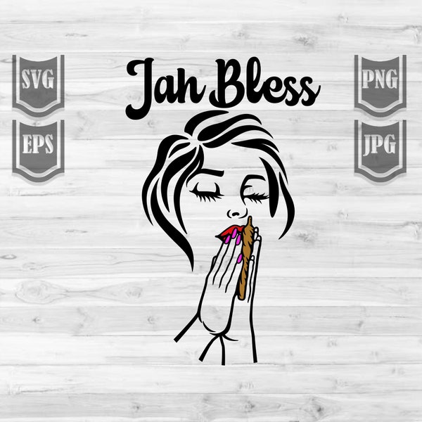 Jah Bless Svg File || Cannabis Thanks Giving Svg || Praying Svg || Cannabis Svg || Marijuana Svg || Cut Files