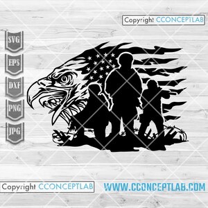 US Eagle Military svg | USA Army Dad Clipart | Solider Cutfile | 4th of July Stencil | Patriotic Shirt png | Veteran Gift Idea| Memorial Day