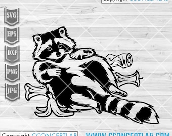 Full Raccoon Eating Trash svg | Fat Trashy Cat Clipart | Woodland Animal Stencil | Cute Zoo Crew Shirt png | Safari dxf| Funny Gift Idea jpg