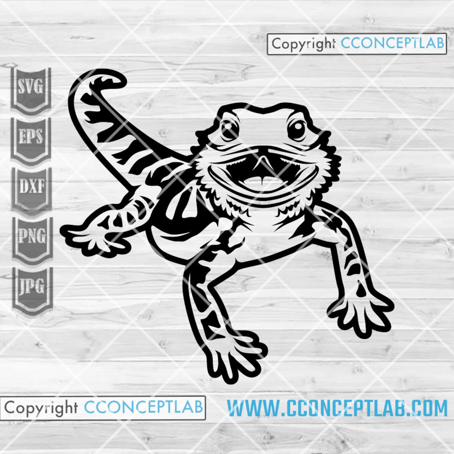 Bearded Dragon Svg Wild Animal Clipart Komodo Lizard - Etsy