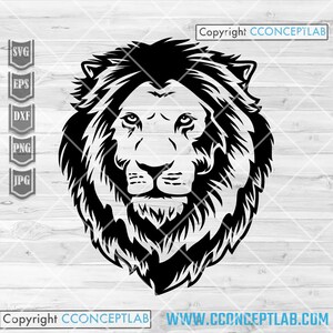 Cabeza de León svg / Jungle King Clipart / Archivo de corte de animales salvajes / Camisa de cuidador del zoológico png / Plantilla Safari Life / Zoo Roar dxf / Big Beast Cat jpeg