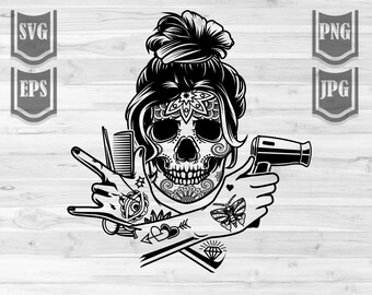 Hair Stylist Sugar Skull Hair Stylist Sugar Skull