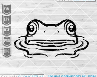 Frosch späht svg | Süße Kaulquappe Clipart | Lustige Insekten Schablone | Niedliche Tier Cutdatei | Safari T-Shirt png | Zoo Crew Geschenkidee | Sumpf dxf