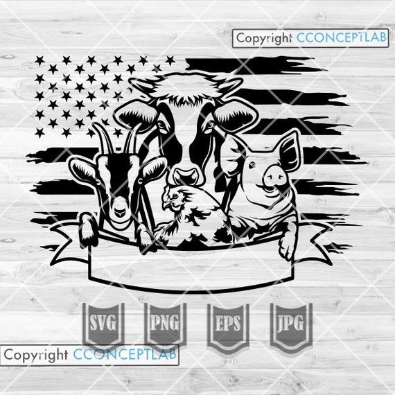 US Farm Animal svg | US Farm Monogram jpeg | Farm Animal Clipart | Farm Animal Cutfile | Farm Animal png | Farm Life svg | US Farm Shirt dxf