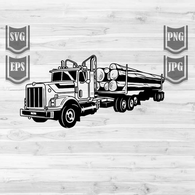 Logging truck Svg File Truck Svg Logging truck Shirt | Etsy