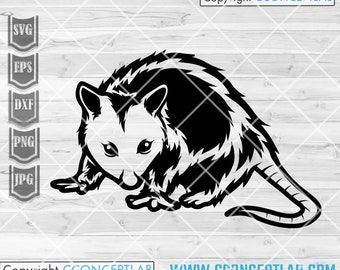 Opossum svg | Mouse Clipart | Mice Stencil | Rat Cutfile | Wild Animal dxf | Trash Cat jpeg | Trashy Rats Shirt png | Woodland Swamp Rat jpg