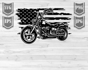 Archivo svg de motocicleta de EE. UU. // Camiseta de motociclista de EE. UU. // Bandera de EE. UU. Svg de motocicleta // Svg de motociclista estadounidense // Svg de motociclista / Svg de motociclista / Archivo de corte png de motocicleta