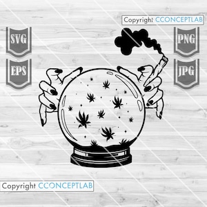 Cannabis Ball svg | Marihuana-Schnittdatei | Celestial 420 Shirt png | Dope Mystical dxf | Rauchendes Gelenk Clipart | Rasta Weed Schablone | Stoned