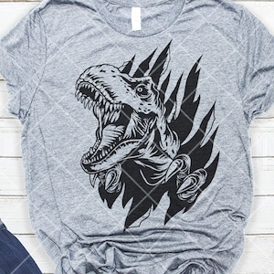 T-rex Scratch Claw svg / Tyrannosaurus Clipart / Trex Cutfile / Plantilla de dinosaurio salvaje / Linda camisa Dino png / Bestia enojada dxf / Trex Raptor