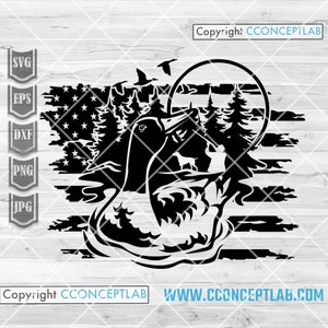 Cena de caça ao pato dos EUA svg | Clipart de pai caçador | Arquivo de corte de aves aquáticas | Estêncil de caça ao ganso | Gansos dxf | Camiseta Pai Ao Ar Livre png | Acampamento JPEG