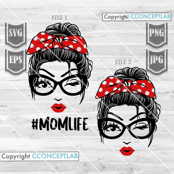 Download Mom Life with headband Svg File Mom Life svg Mom Svg | Etsy