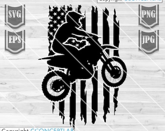 US Motorcross svg | Biker Dad Clipart | Extreme Sports dxf | Motorcycle Rider Cutfile | Big Bike Rally Shirt png | Motorbike Ride Stencil