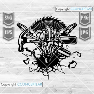 Smash Wall Carpenter svg | Carpenter svg | Carpenter Clipart | Carpenter Cutfile | Carpenter Tools svg | Instant Download |Carpenter Dad svg