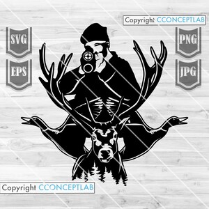 Jagd Outdoor svg | Target Geweih Clipart | Hirsch Jäger Plotterdatei | Boho Camper Shirt png | Ente Jagd Schablone | Camping dxf | Lagerleben