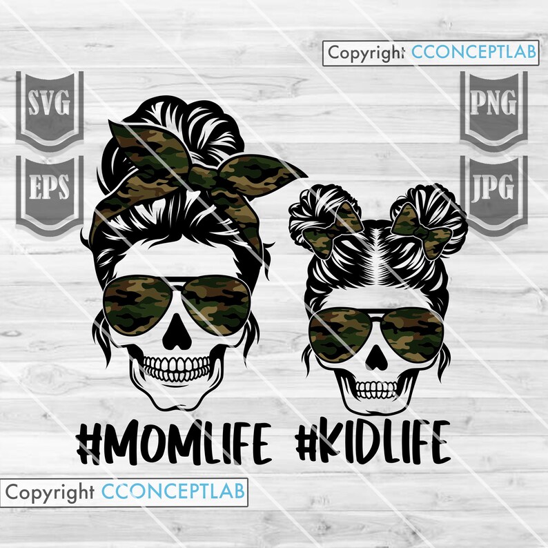 Download Mom Life Kid Life Svg Mom Life svg Camo Mom Skull Svg | Etsy