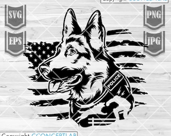 US Police Dog Scene svg | German Shepherd png | Dog Lover Shirt png | German Shepherd Clipart | Military Dog Cutfile | US Dog Trainer svg