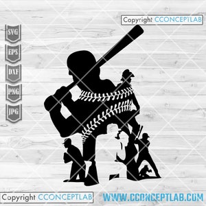 Baseball Scene svg | Baseman Clipart | Game Day Shirt png | Pitcher Cutfile | Catcher Stencil | Sports Dad dxf | Baseball Bat and Gloves jpg