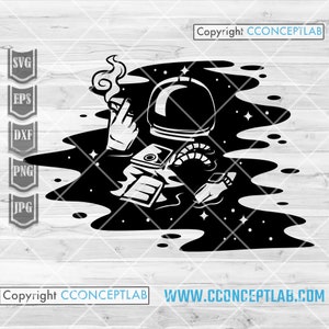 Astronaut Weltraum Rauchen Weed svg | Astro-Schnittdatei | Weltraum Clipart | High Astro T-Shirt png | Rasta Dope 420 jpg| Weed Life Schablone | Kusch