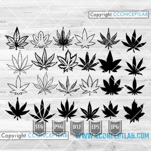 24 Marihuana Blatt SVG Bundle SVG | Cannabis-Cutfile | Kush Life Shirt png | 420 Cliparts | Rasta Shirt png | Smoking Joint dxf | Dope Stoner